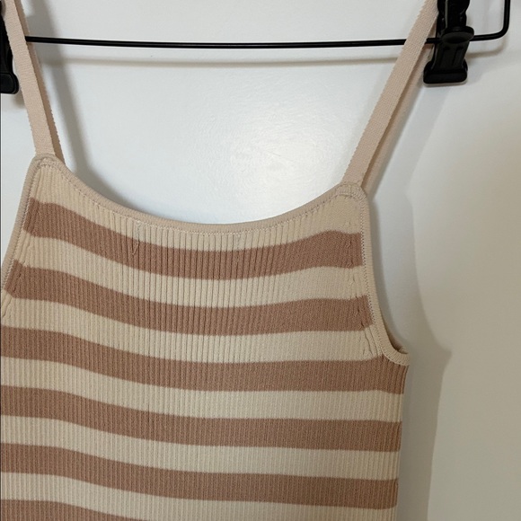 Deluc Beige & Cream Striped Maxi Slip Dress - Picture 5 of 5